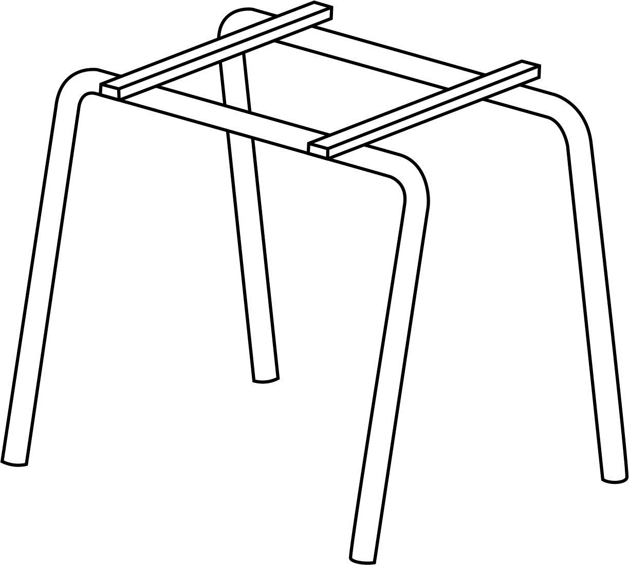 SBF FRESA - Base Fija 4 patas Fresa Negra / Blanca